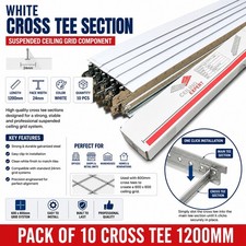 White cross tee section 1200mm - white,