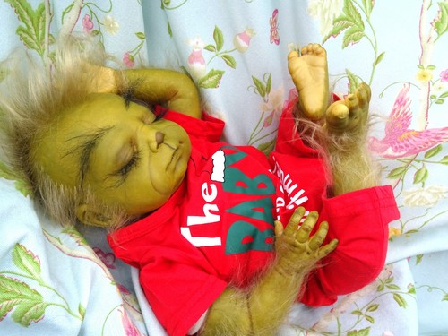 Reborn baby boy grinch - reborn, 20"