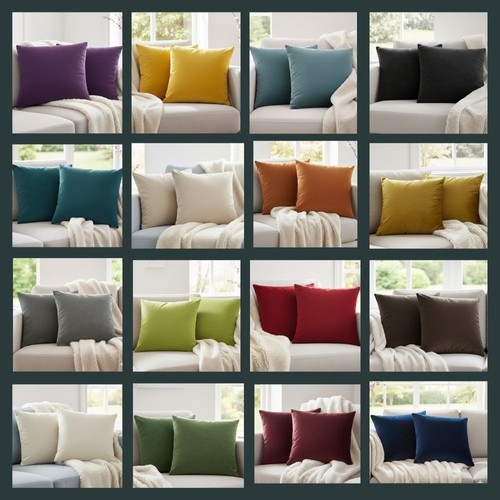 Luxury plain velvet cushion - velvet,