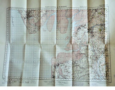LANCASTER & BARROW Ordanance Survey map 1940 war revision LINNEN backed ww2