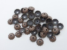 50 x BRASS Fluted Flower Bead