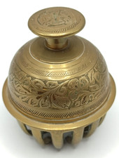 VINTAGE BRASS ELEPHANT CLAW BELL. 3.5" TALL. NO CLANGER
