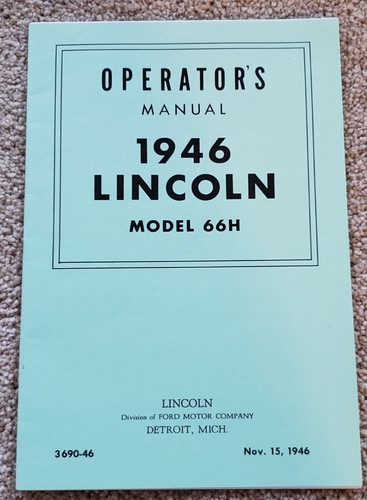 1946 lincoln sedan - model, 66h