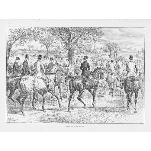 Victorian fox hunting scene - victorian,