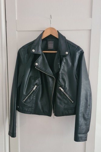 Black faux leather stylish - black,