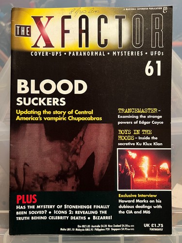 Vintage the factor magazine - the, x