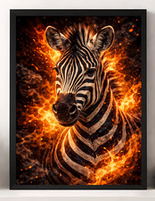 Zebra Wildlife Animals Flame