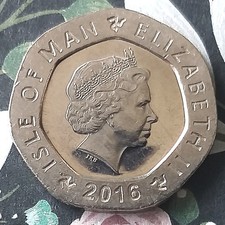 2016 AB Isle of Man 20p "Castle Rushen Clock" coin
