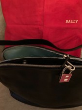BALLY Authentic vintage black leather bag - rare!