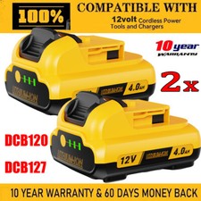 2X 12V For DeWalt DCB127 10.8V XR LITHIUM ION Slide Battery DCB127 DCB121 DCB120