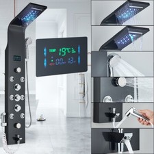 Black LED Shower Panel Column