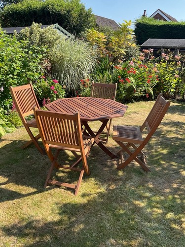 New hardwood patio garden - patio, /