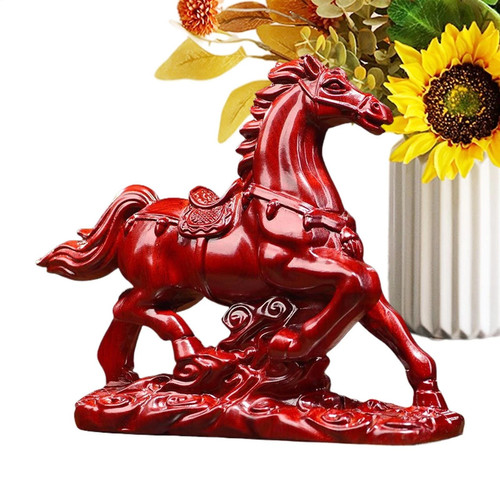 2026 red horse statue wooden - 2026,