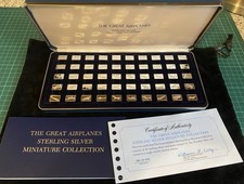 Franklin Mint 1978 The Great Airplanes 50 Sterling Silver Ingots