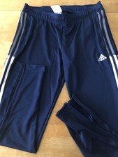 Women’s Adidas Tracksuit Bottoms Joggers Blue/ White Size Medium (12-14) New 