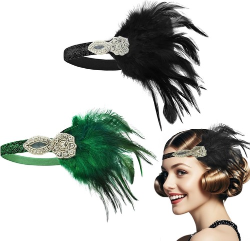 1920s headband for women 2pcs - headband, women,