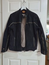 Matinee Black Suede Jacket Bomber  Harrington Mens Size XL