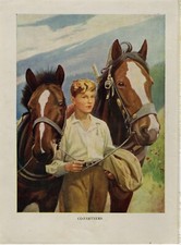 HORSES AND BOY ORIGINAL 1920'S