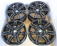 4x GENUINE GLOSS BLACK BMW 3 4