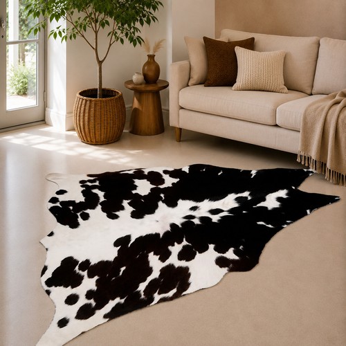 Genuine brown white - genuine, cowhide