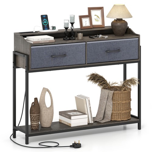 Console table with charging - console,