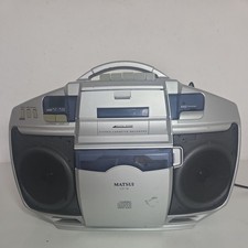 Matsui CD18 Portable Radio/Cassette/CD Grey Boombox
