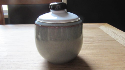 Denby jet grey lidded sugar - denby,