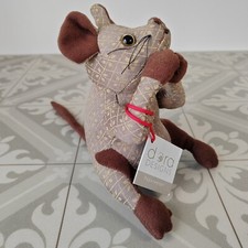 Dora Designs Dora Mouse Paperweight Original Tags Beige & Gold