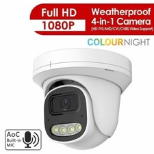 Turret CCTV Camera AOC HD 1080P 2MP DVR ColorVu Outdoor Colour Night Vision