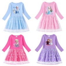 Kids Girls Princess Elsa Dress