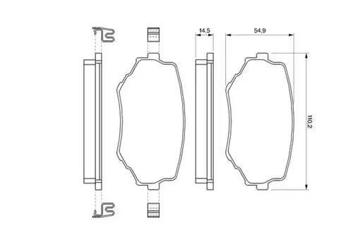Brake pads 986 - pads,