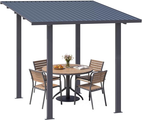 4x3 metal lean to gazebo - lean-to,