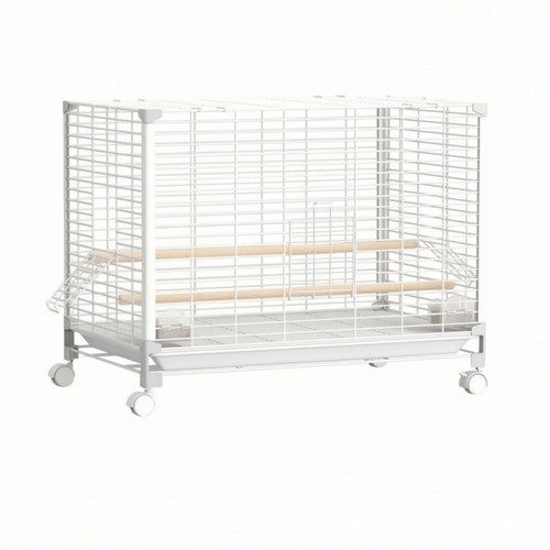 Bird cage with - cage, wheels