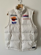 Honda Racing Gilet Size Medium Down Filled Repsol Gas Vintage Retro New Unworn
