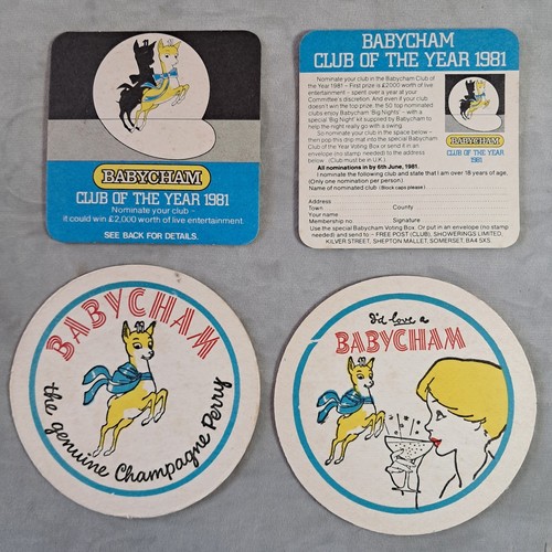 Babycham beer mat - beer,