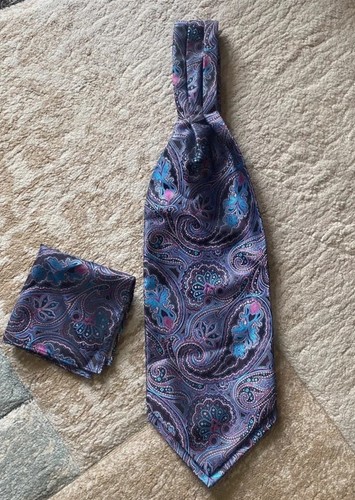 Paisley cravat ascot tie - cravat,