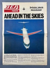BEA News Trident Three Newspaper Airline Brochure British European Airways BA 3