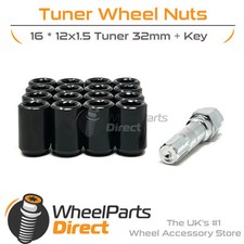 Wheel Nuts (16) Tuner Black