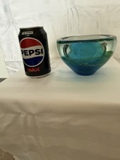 Mdina Glass Malta Signed Blue
