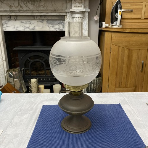 Vintage duplex oil lamp - oil, with