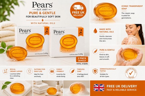 Pears transparent soap bars - transparent,