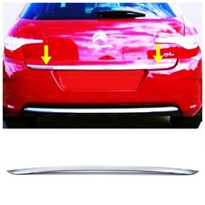 For CITROEN C4 II HB 2010 to 2019 Chrome Rear Trunk Tailgate Lower Trim S.STEEL
