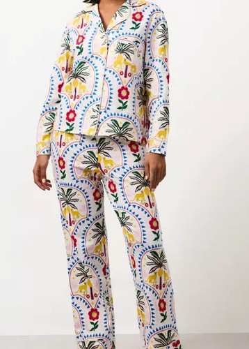 White tropical print cotton - tu,