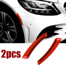 2x Red Carbon Fiber Wheel Eyebrow Fender Warning Reflective Sticker Accessories