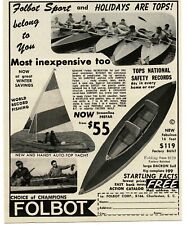 1966 FOLBOT kayaks Charleston South Carolina Vintage Print Ad