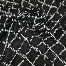Black Tartan Check Cotton