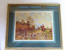 Fox Hunting The Printcraft Range Hunting Scenes Vintage Framed Print 12.5" x 11"