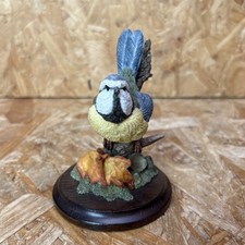 1990 Country Artists Blue Tit Bird Figurine & Plinth CA511 10cm