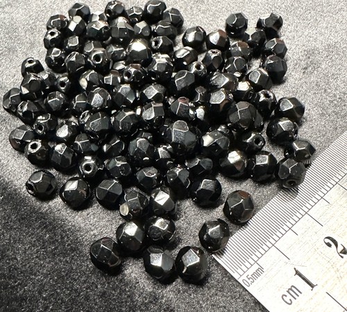 6mm round jet black - 6mm,