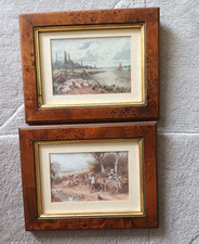 MYLES BIRKET FOSTER  XANTIQUE PRINTS X 2 -BY THE THAMES AND  IN FULL CRY  - 1910